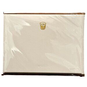 Terrapin Stationers Engraved Notecards and Envelopes Set 8 Gold Gilt Cocktail